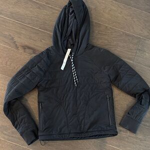 lululemon athletica Black Quilted Hooded Puffer Pullover
